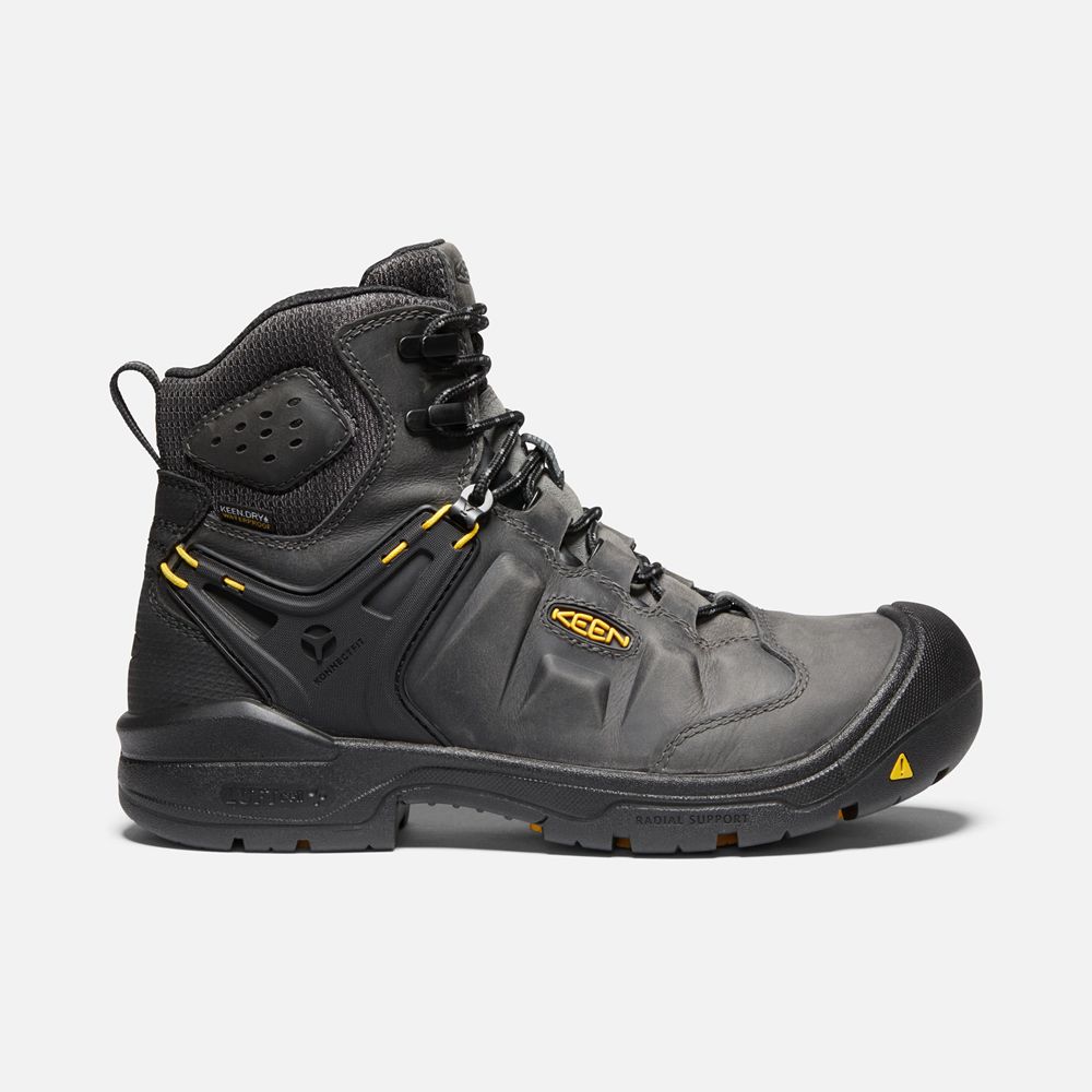 Botas de Trabajo Keen Mexico Negros - Hombre Dover 6" Wp (Carbon-Fiber Toe) - RW3185926